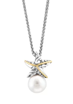 Best Pirce 😉 Freshwater Pearl Starfish Pendant Necklace in 18K Yellow Gold Over Sterling Silver by Effy® ✨ -Effy® Sales Shop Belk 978