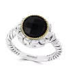 Coupon ✨ 2.50 ct. t.w. Onyx Ring in Sterling Silver and 18k Yellow Gold by Effy® 💯