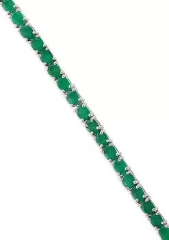 Hot Sale 💯 Emerald Tennis Bracelet in Sterling Silver by Effy® 🥰