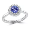 Outlet 😀 3/4 ct. t.w. Natural Tanzanite and 1/10 ct. t.w. Diamond Ring in Sterling Silver by Effy® ⭐