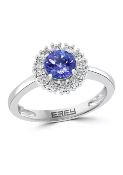 Outlet 😀 3/4 ct. t.w. Natural Tanzanite and 1/10 ct. t.w. Diamond Ring in Sterling Silver by Effy® ⭐ 11 Outlet 😀 3/4 ct. t.w. Natural Tanzanite and 1/10 ct. t.w. Diamond Ring in Sterling Silver by Effy® ⭐ -Effy® Sales Shop Belk 987