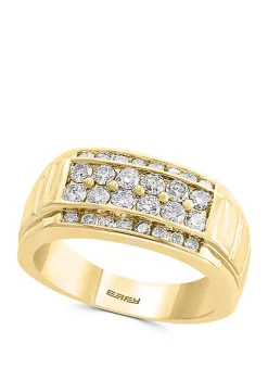 Top 10 🤩 Men's 7/8 ct. t.w. Diamond Band Ring in 14k Yellow Gold by Effy® 😀 -Effy® Sales Shop Belk 996